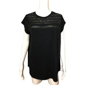 Diadora Black Illusion Neckline Top